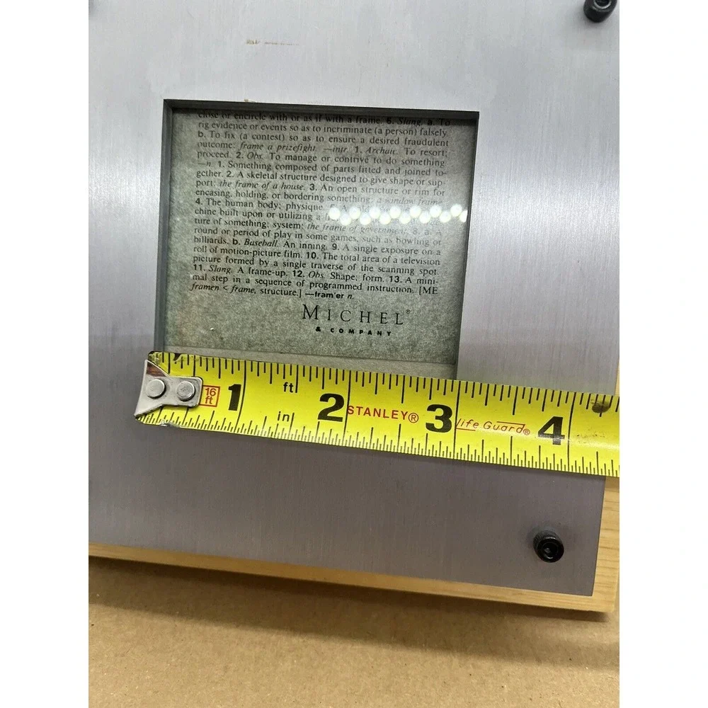 Vintage Michel & Company Aluminum / Light Wood Picture Frame ‎ 7x7